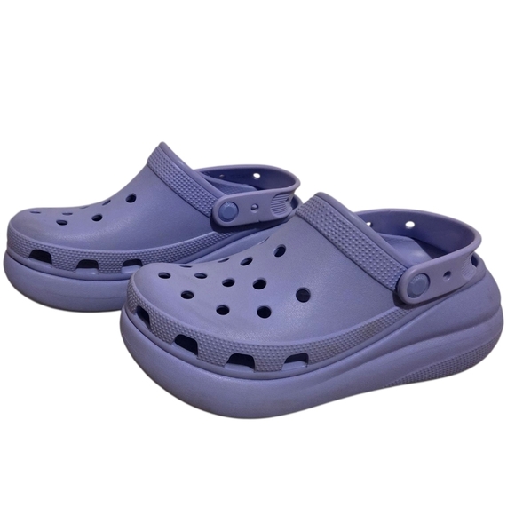 Crocs Classic Mega Crush Purple Slip On Rubber Platform Clog Women's Size 7 - Picture 2 of 8